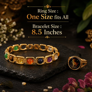 7 Chakra Bracelet With Zodiac Raashi Ring (SJBR21)