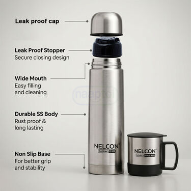 24 Hours Hot or Cold Steel Insulated Flask + Double Wall Cup (HCF1)