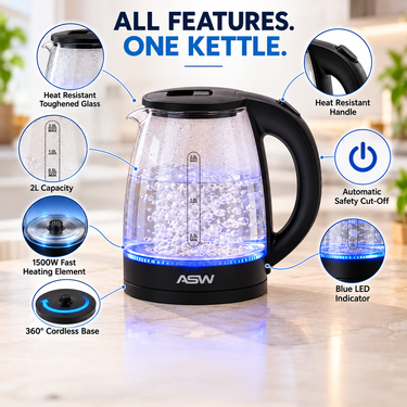 2L Electric Transparent Glass Kettle (CM4)
