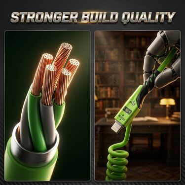 Ultra Fast 4-In-1 Spring Charging Cable (CDC38)