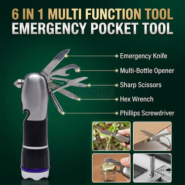8-In-1 Emergency Light With Multi Tool (LL82)