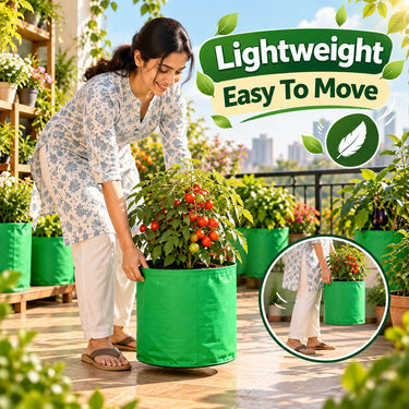 Pack of 5 Garden Grow Bags For Plant Fruit & Veggies (GDN2)