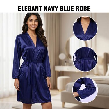 Pack of 2 Satin Finish Nightwear Robe (2NR1)
