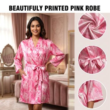 Pack of 2 Satin Finish Nightwear Robe (2NR1)