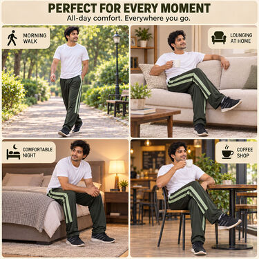 Pack of 2 Comfort Fit Pants For Men (2SPT2)