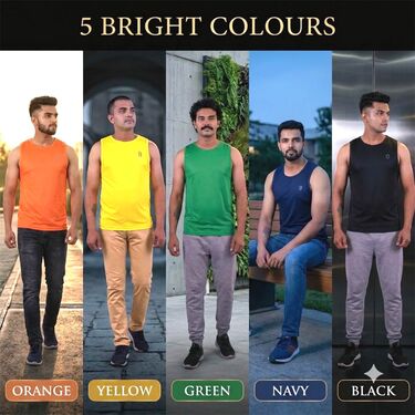 Pack of 5 Sleeveless Vest For Mens (5SL14)