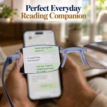 Rimless Coloured Adaptive Power Reading Glasses Buy 1 Get 3 Free (4OC6RG1)