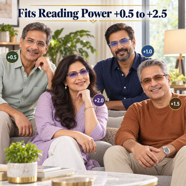 Rimless Coloured Adaptive Power Reading Glasses Buy 1 Get 3 Free (4OC6RG1)