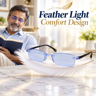 Rimless Coloured Adaptive Power Reading Glasses Buy 1 Get 3 Free (4OC6RG1)