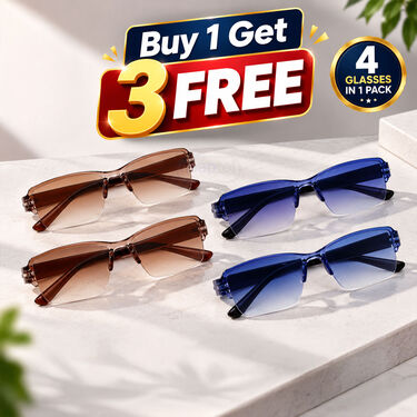 Bifocal Coloured Adaptive Power Reading Glasses Buy 1 Get 3 Free (4BOC8RG2)