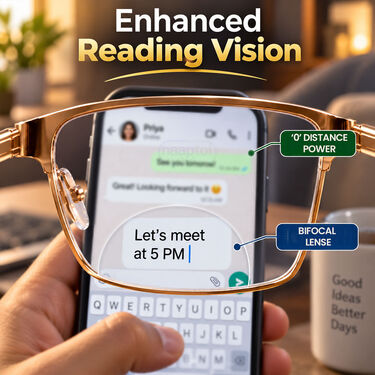 Metal Bifocal Adaptive Power Reading Glasses Buy 1 Get 1 Free (2BORGM6)
