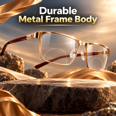 Metal Bifocal Adaptive Power Reading Glasses Buy 1 Get 1 Free (2BORGM6)