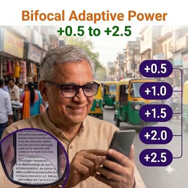 Full Frame Foldable Bifocal Coloured Adaptive Power Reading Glasses Buy 1 Get 2 Free (3FBOC6RG6)