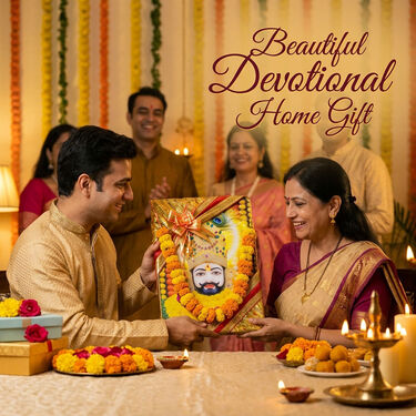 Shree Khatu Shyam Ji Divine Darshan Photo Frame With Free Stick-On Hook (SPF2)