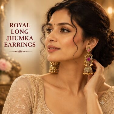 Royal Long Jhumka Earrings (WJ19)