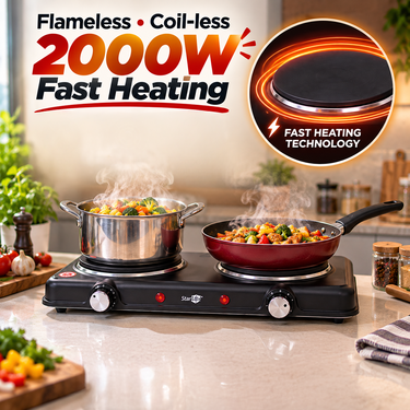 2000W Double Electric Flameless Hot Plate (ECS17)