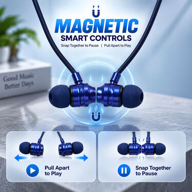 Double Battery Wireless Neckband With Mic (TWS115)
