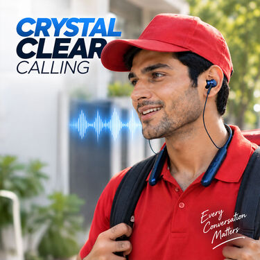 Double Battery Wireless Neckband With Mic (TWS115)