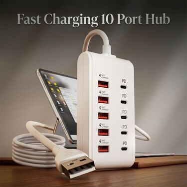 5 Port USB and 5 Port Type-C Fast Charger (CDC39)
