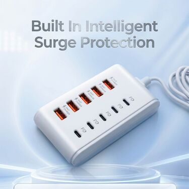 5 Port USB and 5 Port Type-C Fast Charger (CDC39)