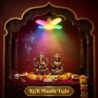 32 In 1 Mantra With RGB 3 Petal Mandir Decoration Light (MD32)