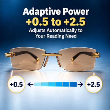 Rimless Bifocal Coloured Adaptive Power Reading Glasses Buy 1 Get 3 Free (4BOC1RG33)