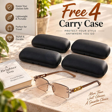 Rimless Coloured Adaptive Power Reading Glasses Buy 1 Get 3 Free (4OC6RG23)