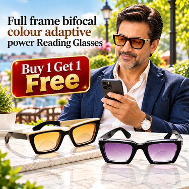 Full Frame Bifocal Coloured Adaptive Power Reading Glasses Buy 1 Get 1 Free (2BOC6RG50)