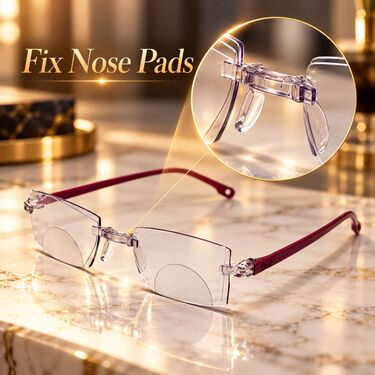 Rimless Bifocal Adaptive Power Reading Glasses Buy 1 Get 3 Free (4BORG51)