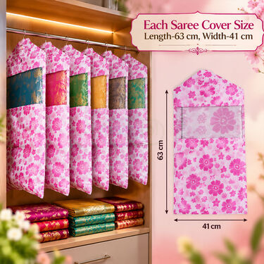 Pick any 1 Pack of 6 Hanging Saree Cover (6SC6)