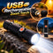 USB Charging Torch With Adjustable Zoom (LL86)