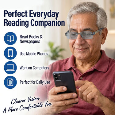 Rimless Coloured Adaptive Power Reading Glasses Buy 1 Get 2 Free (3OC6RG23)
