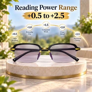 Premium Coloured Adaptive Power Reading Glasses Buy 1 Get 2 Free (3OC2RG49)