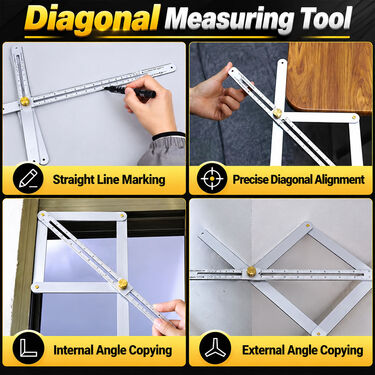 Professional Corner Measurement Tool For Woodworking Edge Trimming And Interior Decoration (HT205)