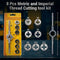 8 Pcs Metric And Imperial Threads Cutting Tool Kit (HT210)