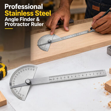 Professional Stainless Steel Angle Finder & Protractor Ruler (HT211)
