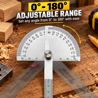 Professional Stainless Steel Angle Finder & Protractor Ruler (HT211)