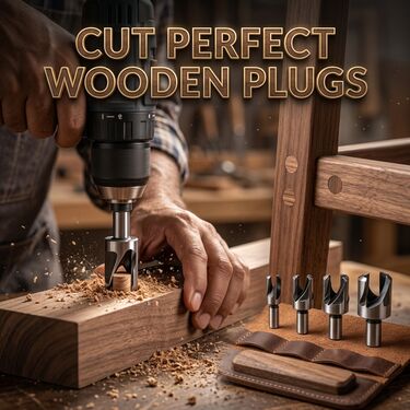 8-Piece Wood Plug Cutter Set With Round Shank (DA8)