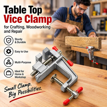 Tabletop Vise Clamp For Crafting, Woodworking & Repair (HT213)