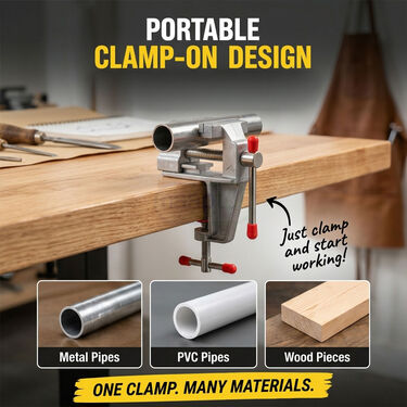 Tabletop Vise Clamp For Crafting, Woodworking & Repair (HT213)