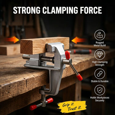 Tabletop Vise Clamp For Crafting, Woodworking & Repair (HT213)