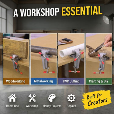 Tabletop Vise Clamp For Crafting, Woodworking & Repair (HT213)