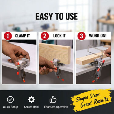 Tabletop Vise Clamp For Crafting, Woodworking & Repair (HT213)