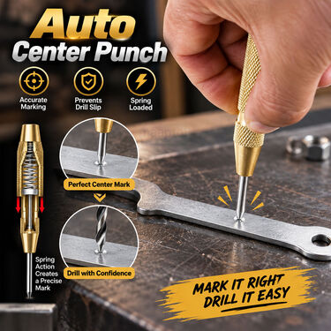 7-Piece Chamfer Cutter With Auto Center Punch For Wood & Metalworking (DA10)