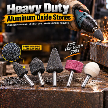 5 Piece Mounted Stone Rotary Grinding Wheel Set (DA6)