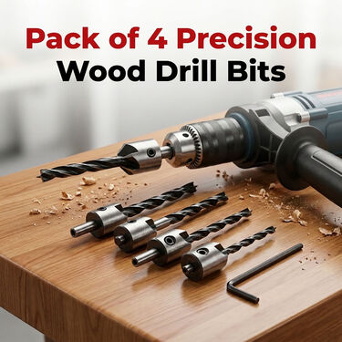 4 Piece Countersink Drill Bit Set For Woodworking (DA9)