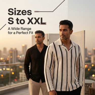 Pack of 2 Relax Fit Full Sleeves Chrochet Shirts (2SM2)