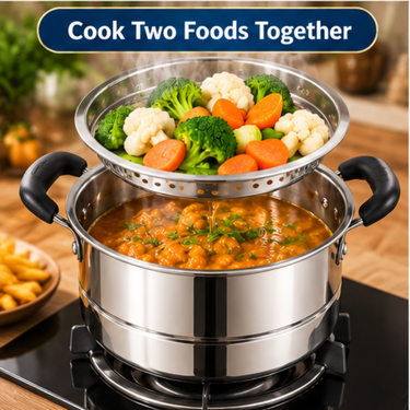 3-In-1 Stainless Steel Deep Fryer Steamer & Cooking Pot (CKW3)