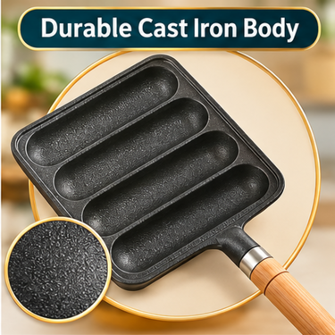 4 Cavity Cast Iron Non Stick Cooking Pan (CKW4)