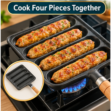 4 Cavity Cast Iron Non Stick Cooking Pan (CKW4)